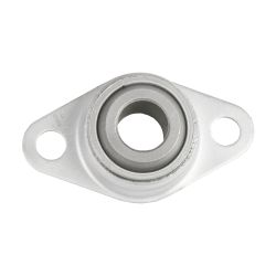 Sintered Iron 2 Bolt Flange Bearing with Ring, 14 Gauge  -   3/4 ", part number FJW12, FJ Series, primary image