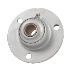 Sintered Bronze with Stamped Steel Ball 3 Bolt Flange Bearing, 14 Gauge  -   7/8 ", part number GBH14G, GB Series, primary image